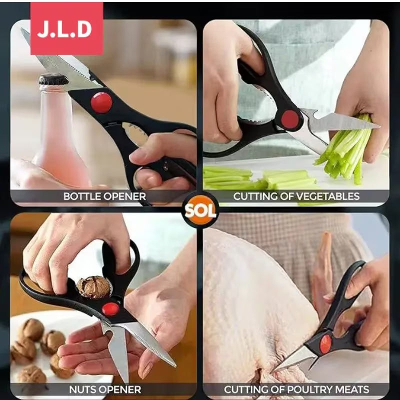 Heavy Duty Kitchen Scissors Food Scissors Sharp Scissors With Nutcrackers