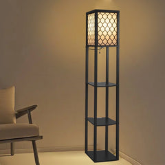 Bookshelf And Storage Shelf Floor Lamp