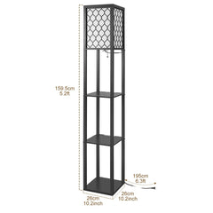 Bookshelf And Storage Shelf Floor Lamp