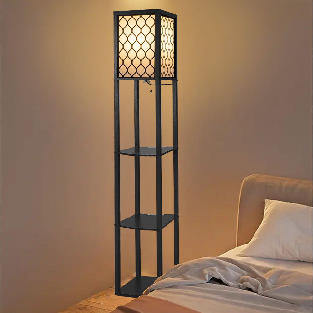 Bookshelf And Storage Shelf Floor Lamp