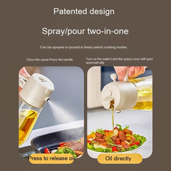 470ML Olive Oil Sprayer Dispenser For Cooking BBQ 2 In 1 Glass Oil