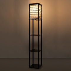 Bookshelf And Storage Shelf Floor Lamp